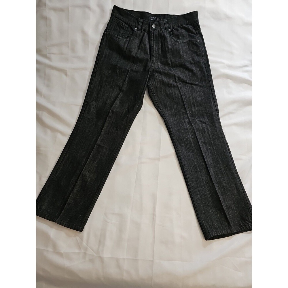 Rocawear Loose Fit Straight‎ Leg Jeans Men's 38 x 33 Black Denim Flap Pockets